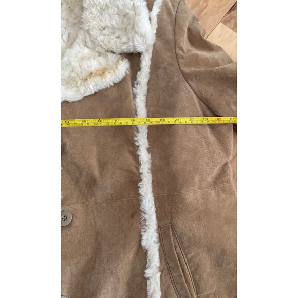 VTG Wilson Leather Womens 2X Jacket Suede Marlboro Western Brown Shearling Fur - Picture 11 of 12
